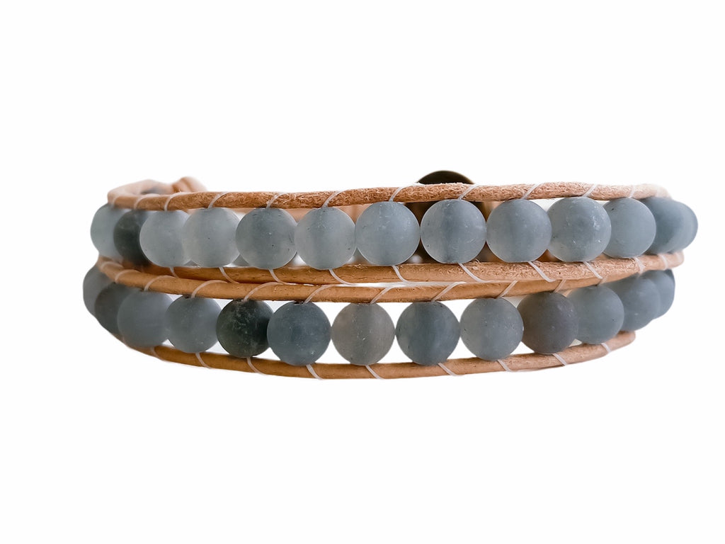 CIELO GRIS double wrap bracelet