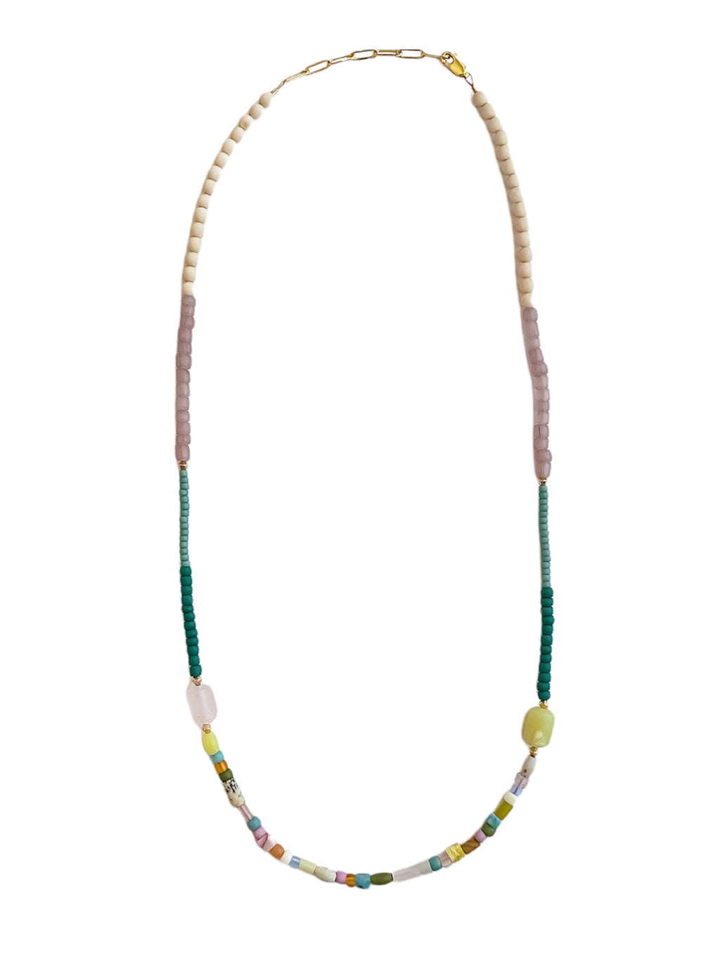 AURA • 04 gemstone thin necklace