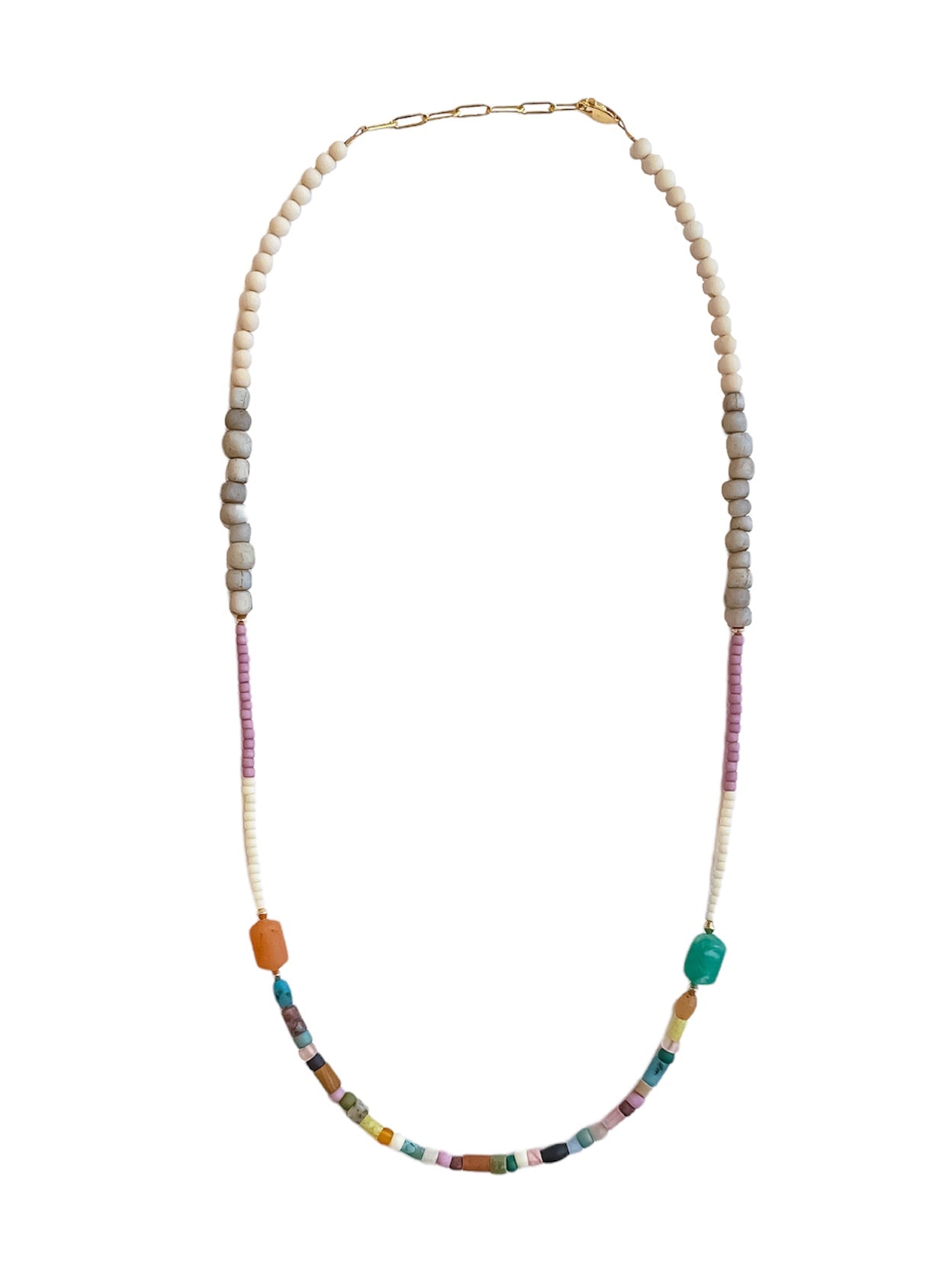 AURA • 06 gemstone thin necklace